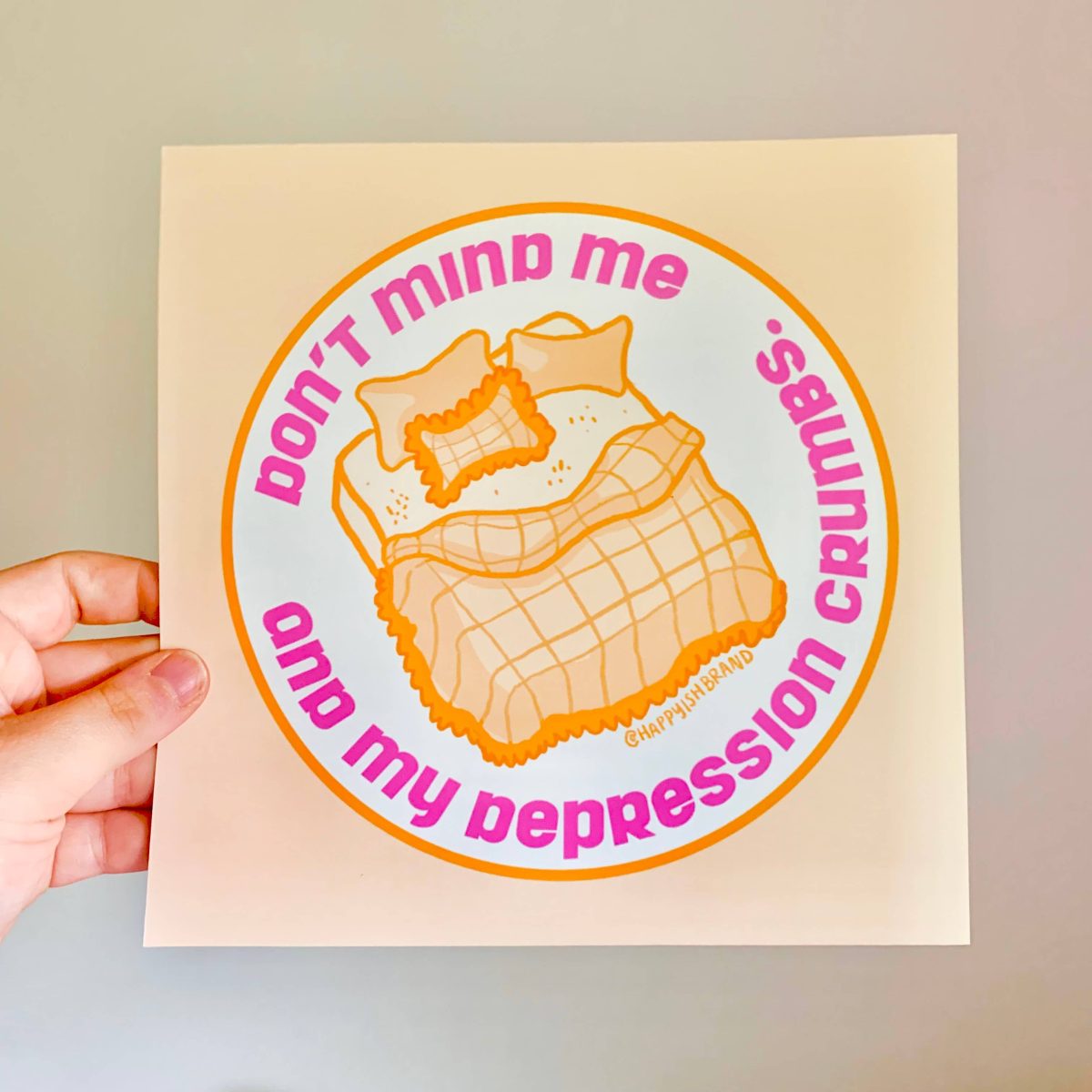 Product Image for Depression Crumbs Art Print – Mental Health Wall Art Decor: 8×8