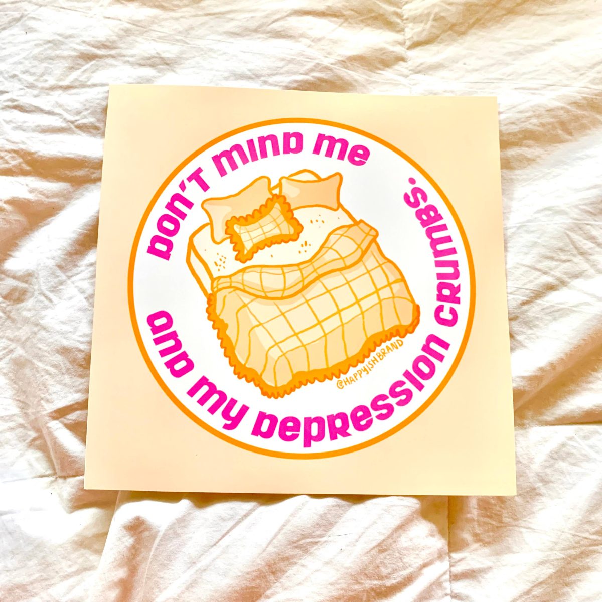 Product Image for Depression Crumbs Art Print – Mental Health Wall Art Decor: 8×8