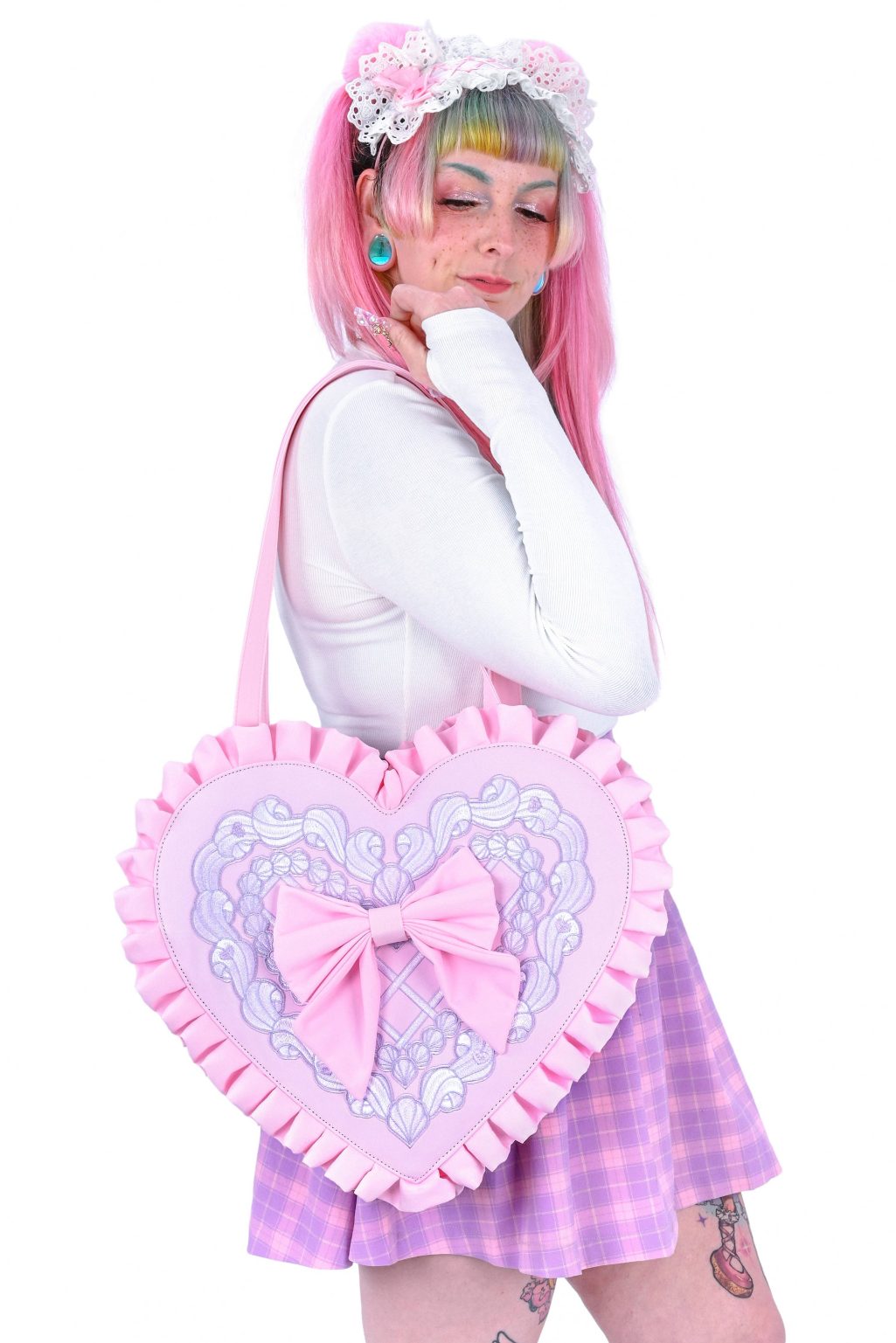 Product Image for Frosted Heart Oversized Handbag