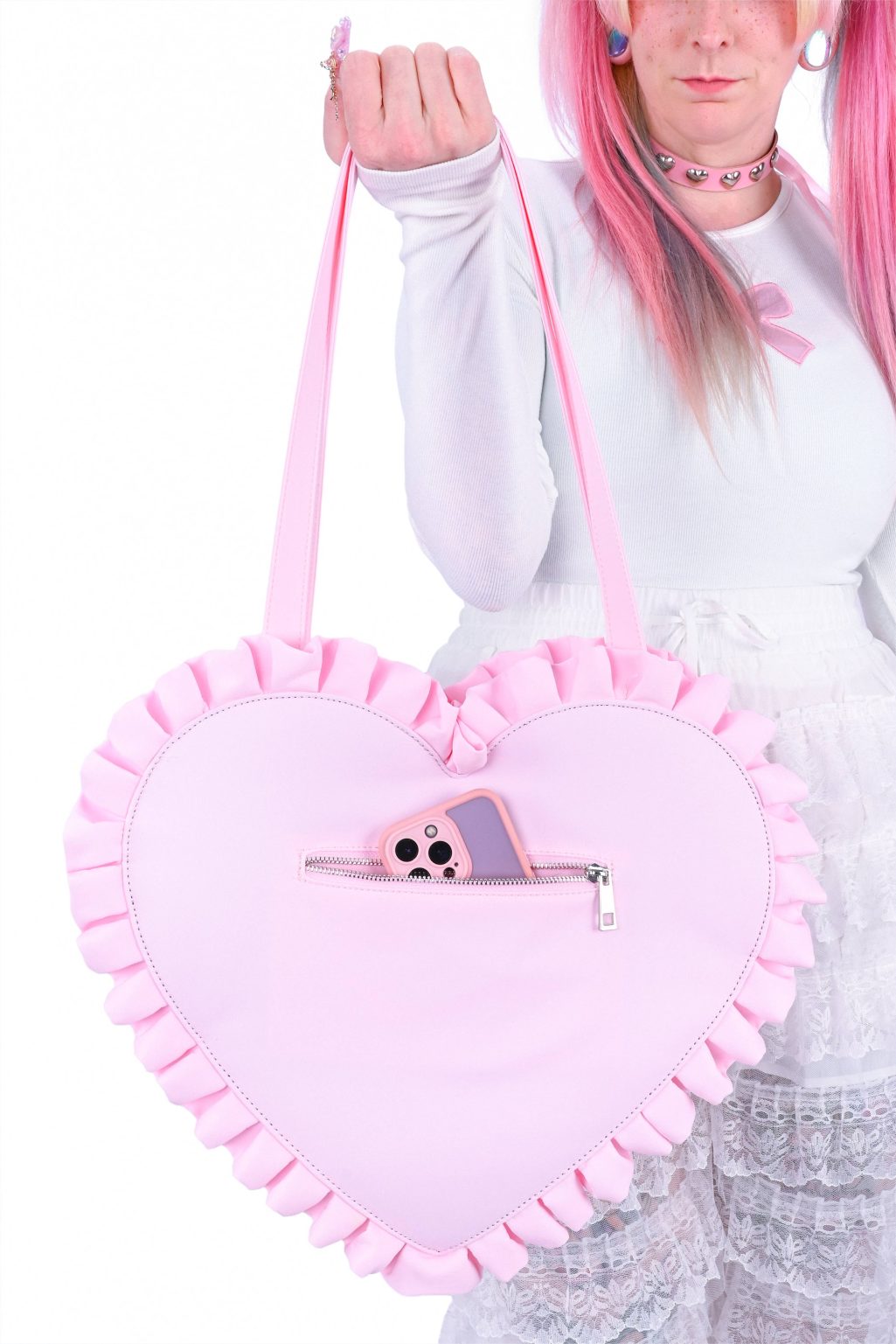 Product Image for Frosted Heart Oversized Handbag