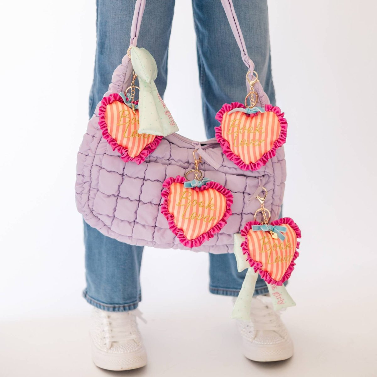 Product Image for Book Lover Heart Bag Charm