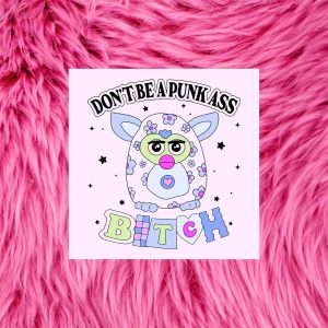 Product Image for Punk Furby Sticker – Funny Mental Health Plushie Stickers