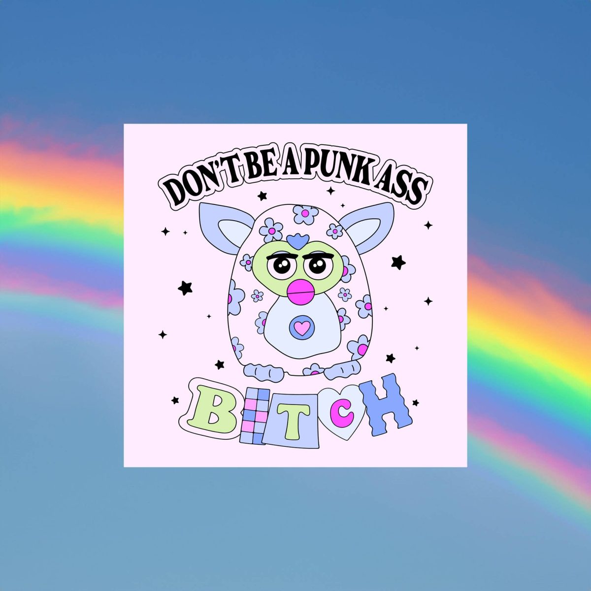 Product Image for Punk Furby Sticker – Funny Mental Health Plushie Stickers