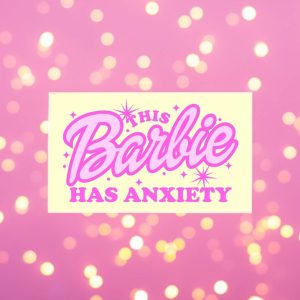 Product Image for This Girlie Has Anxiety – Pink Girl Sticker – Mental Health