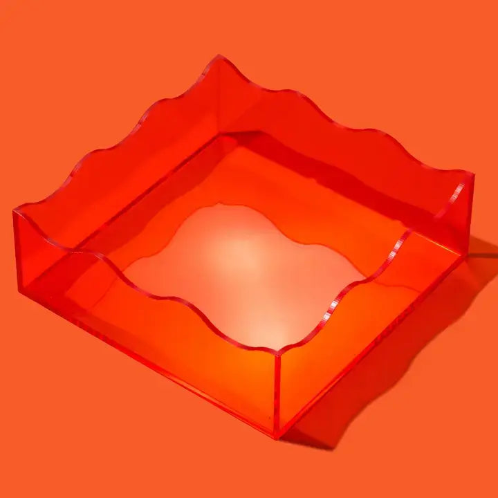 Product Image for Wavy Acrylic Tray – Square – Assorted Colors: Purple