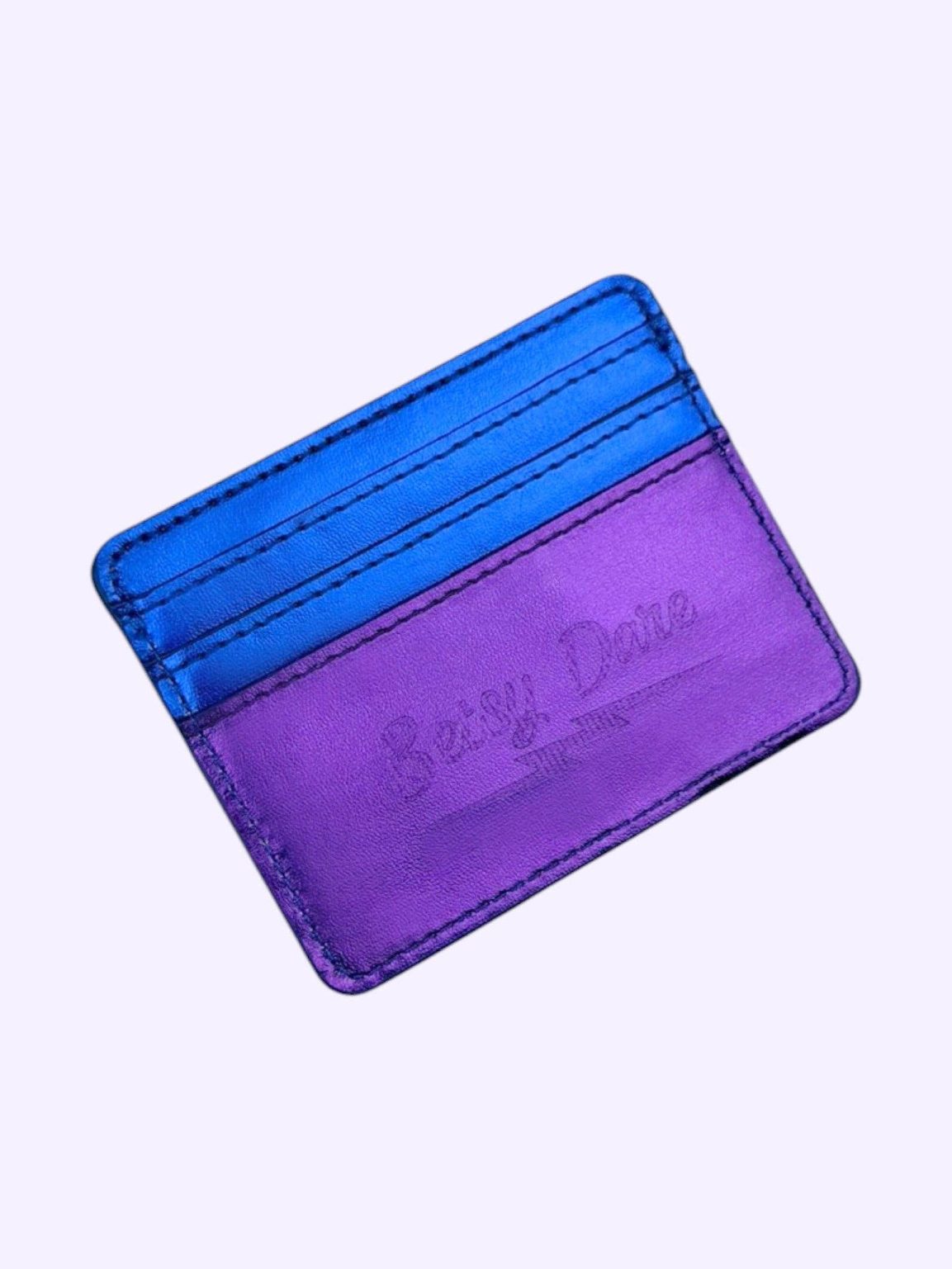 Product Image for Lightning Bolt Card Wallet in Bi Pride Metallic