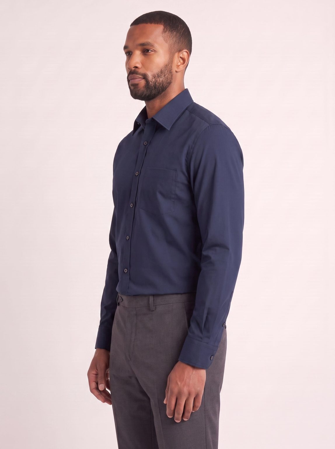 Product Image for Navy Classic Fit Dress Shirt