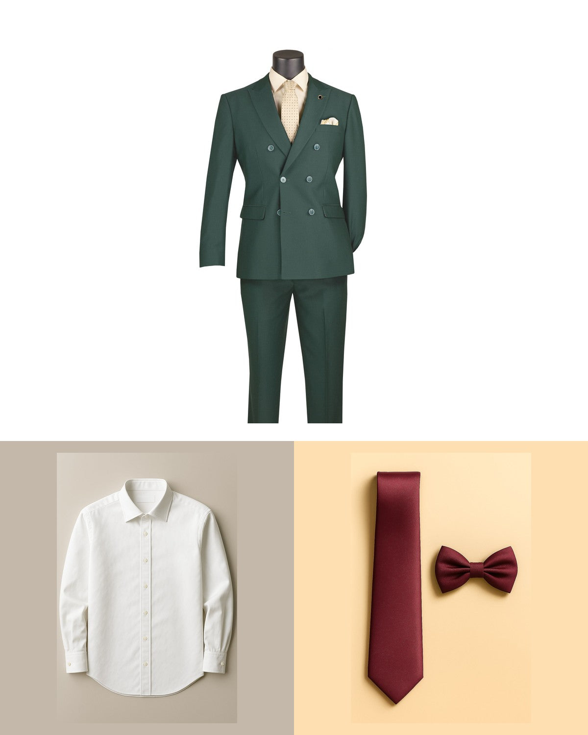 Product Image for The Emerald Forest – Hunter Green 3-Piece with Burgundy Accents