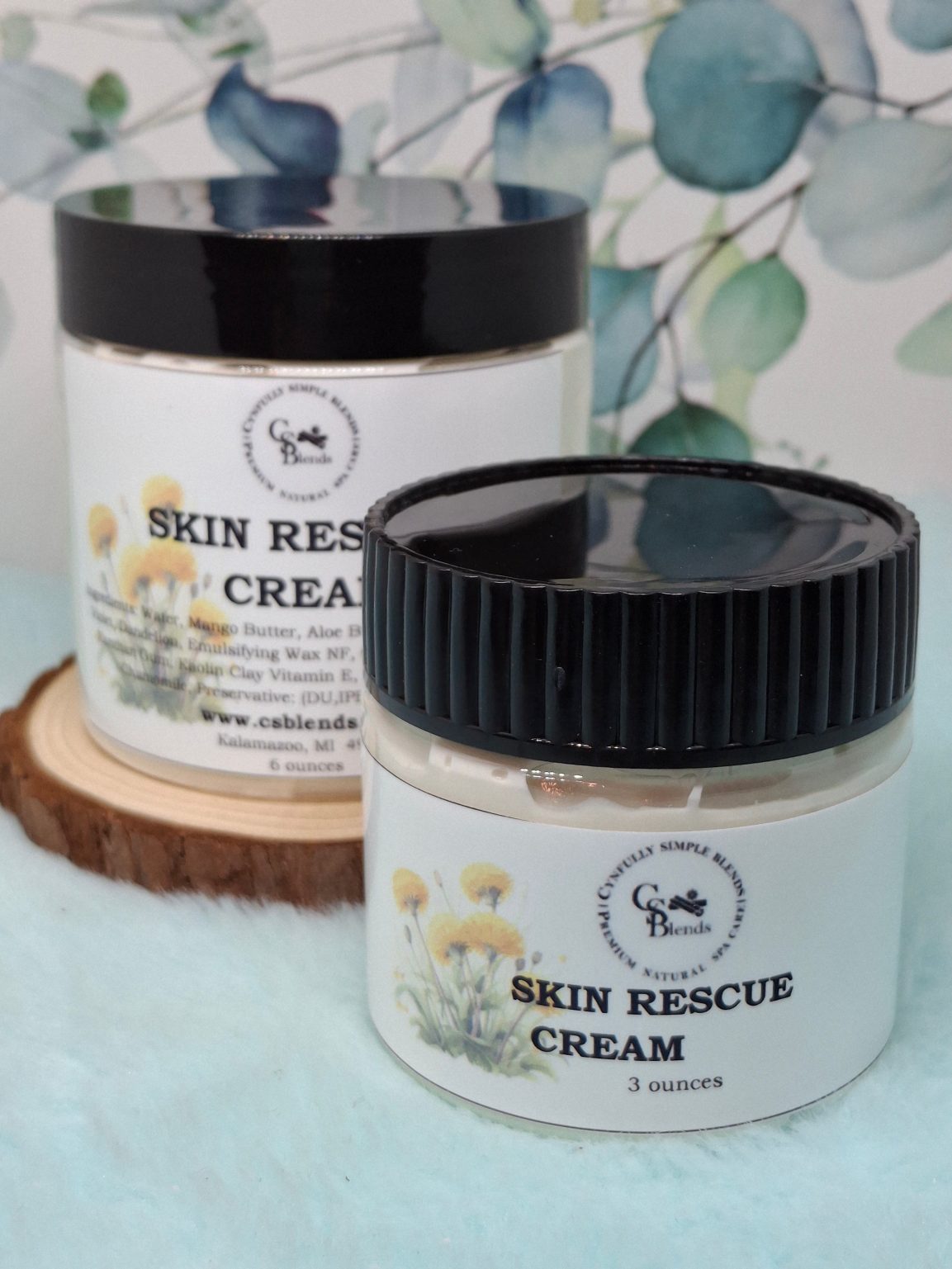 Product Image for “Skin Rescue” Herbal Cream for Very Dry, Itchy, & Sensitive Skin – Violet, Chickweed, Dandelion.