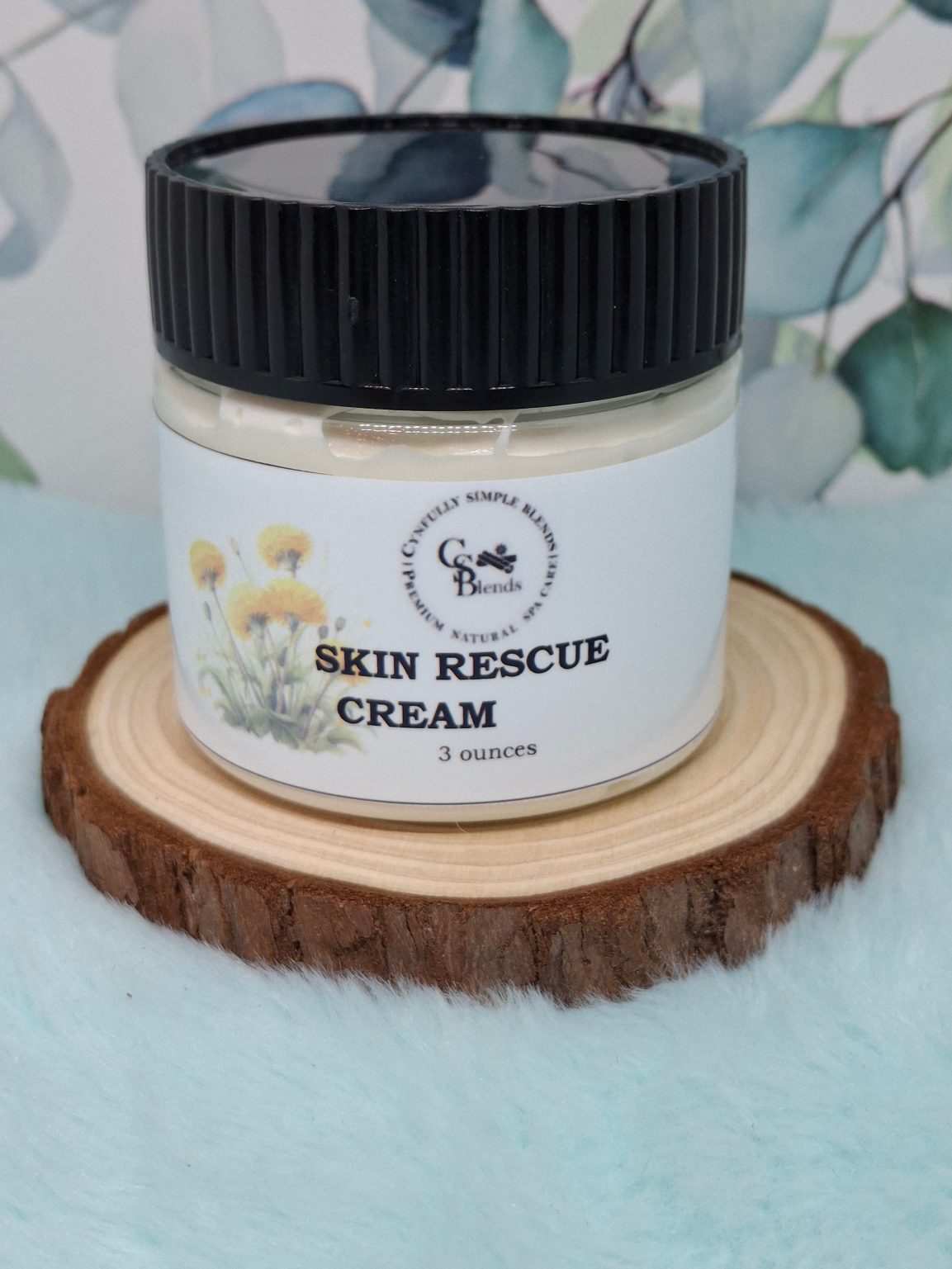 Product Image for “Skin Rescue” Herbal Cream for Very Dry, Itchy, & Sensitive Skin – Violet, Chickweed, Dandelion.