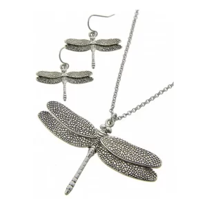 Product Image for DRAGONFLY PENDANT AND EARRING SET