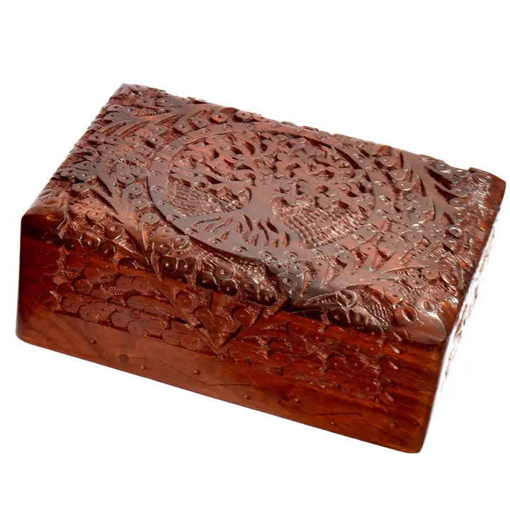 Product Image for Hand-Carved Tree of Life Wooden Keepsake Box