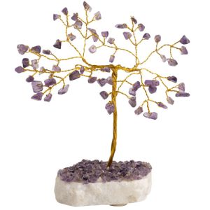 Product Image for Handcrafted Gemstone Wire Tree on White Quartz Base