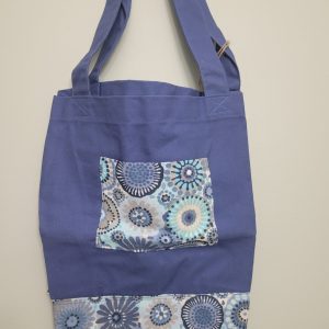 Product Image for Blue with Teal/Blue/Grey Geometric Shopping Tote