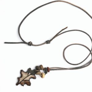 Product Image for Oak Leaf Pottery Necklace