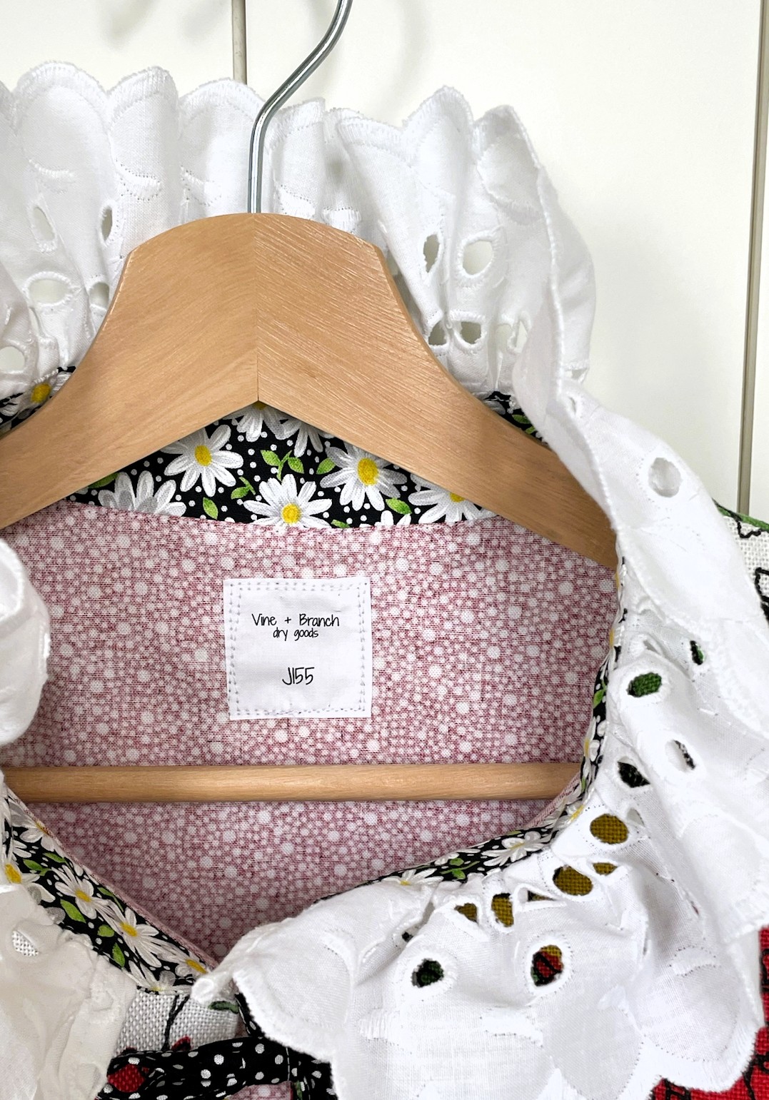 Product Image for Rosette Tie Front Top; Handmade; Coquette aesthetic; Bark Cloth Vintage Fabric