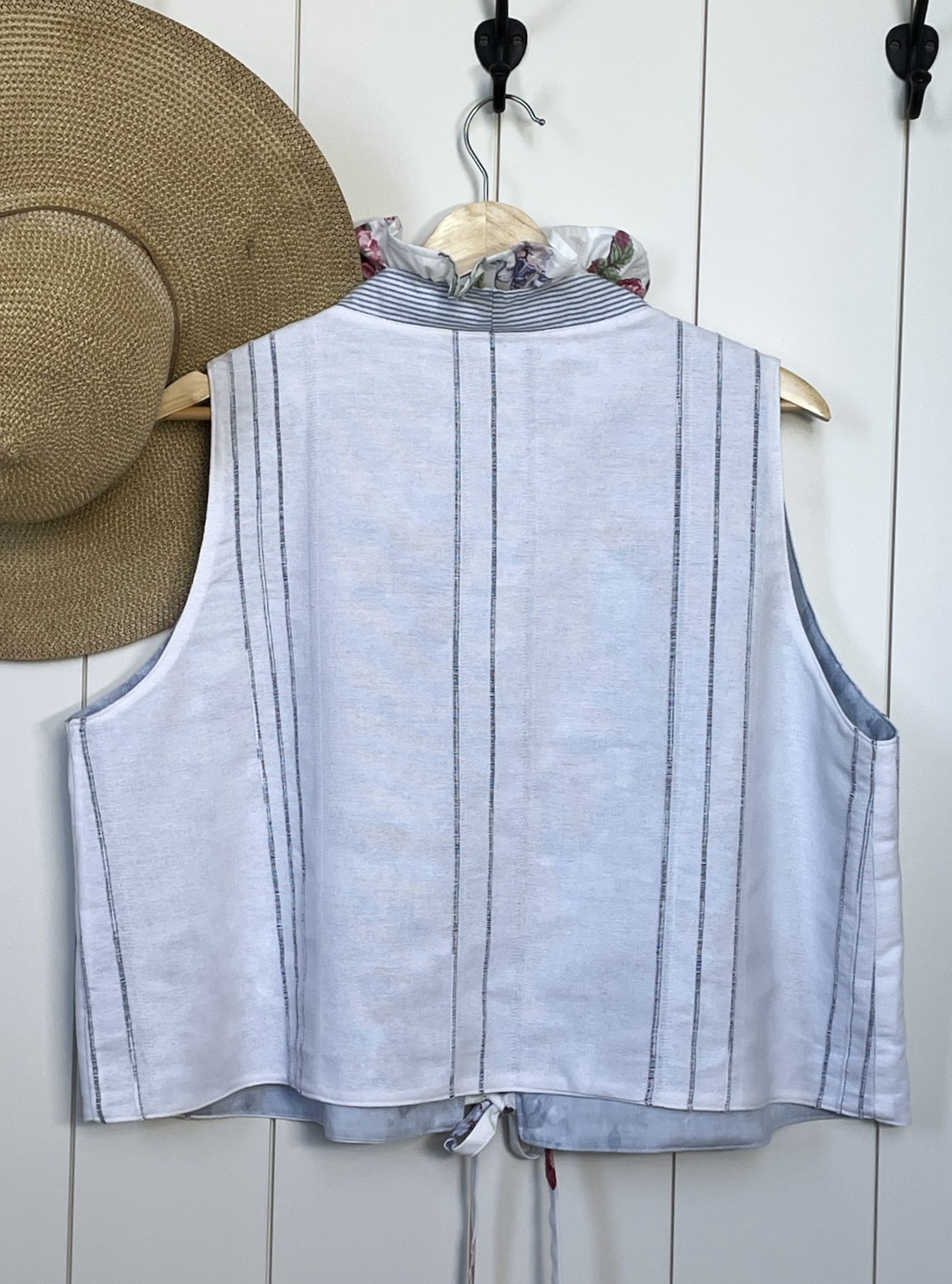 Product Image for Rosette Handmade Tie Front Top; Coquette aesthetic; Upcycle Fabric