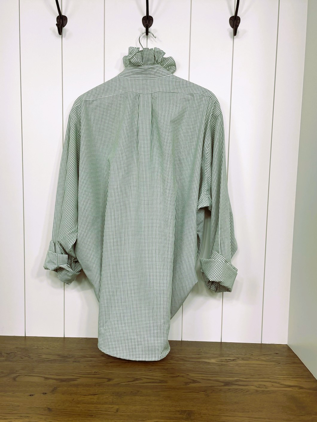 Product Image for Ruffle Collar Shirt; Upcycled; Classic; Game Day Colors; Size XL