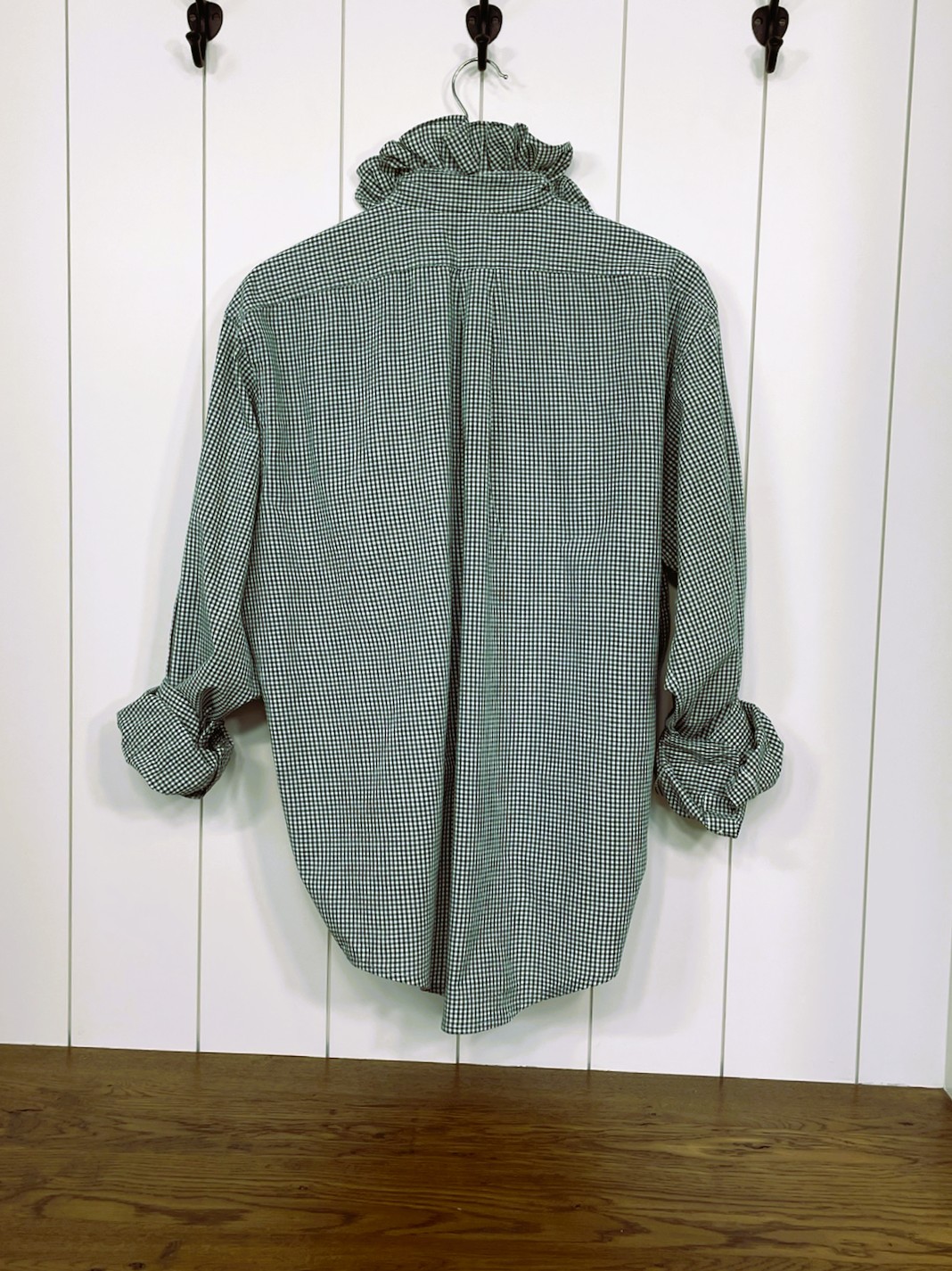 Product Image for Ruffle Collar Shirt; Upcycled; Classic; Game Day Colors; Size L