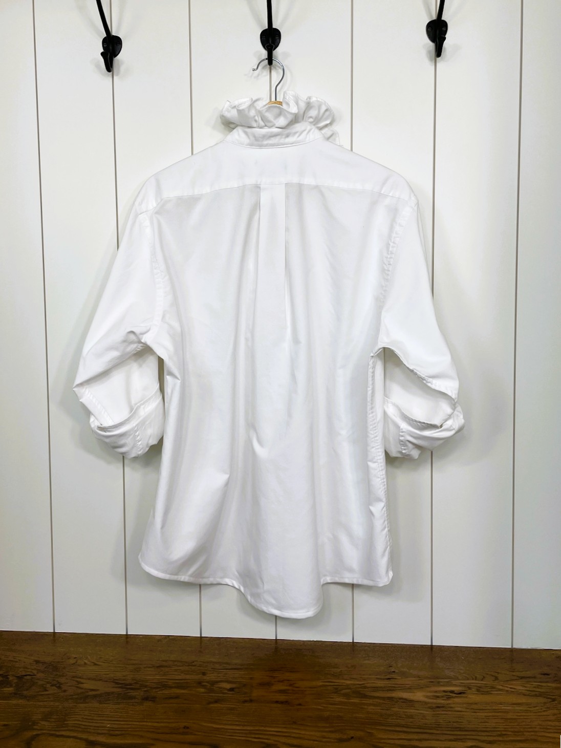 Product Image for Ruffle Collar Shirt; Upcycled; Size L