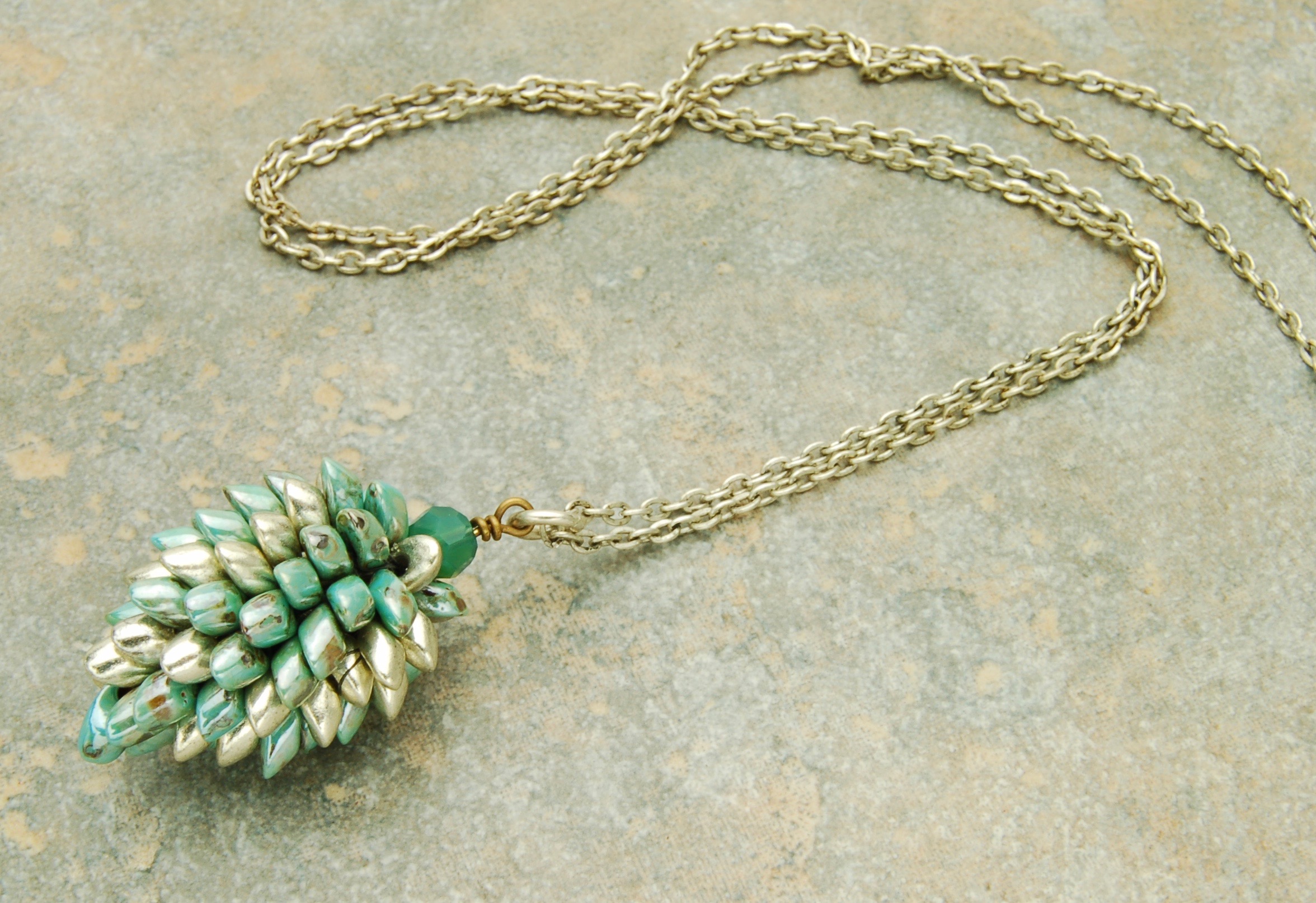 Product Image for Blue Ice Pinecone Necklace